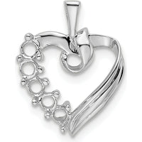 14K White Gold 5-Stone Family Pendant Mounting - Personalized Jewelry for Family Milestones by Oro Pregiato