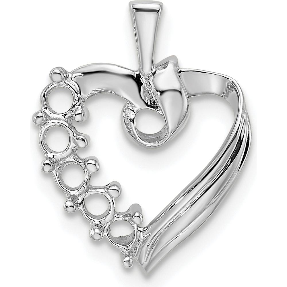 14K White Gold 5-Stone Family Pendant Mounting - Personalized Jewelry for Family Milestones by Oro Pregiato