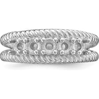 14K White Gold 5-Stone Family Ring with Sapphire, Emerald, Citrine, Diamond, and Peridot - Polished Finish by Monteluci Fine Jewelry