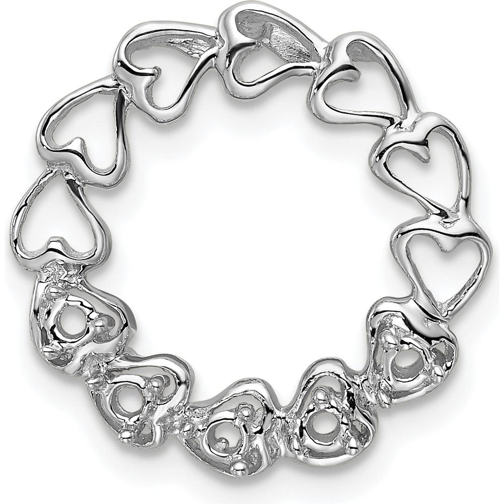 14K White Gold 5 Stone Heart-Shaped Gemstone Ring with Aquamarine, Ruby, and Sapphire - 1.50 Carat Total Gemstone Weight by Oro Pregiato