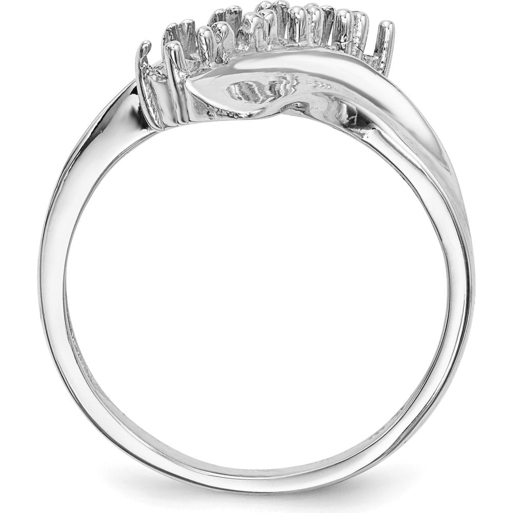 14K White Gold 5-Stone Multicolored Gemstone Ring with Prong Setting by Monteluci Fine Jewelry