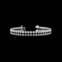 14K White Gold 5-Stone Tennis Bracelet with Round Cut Lab Diamonds - 0.54 Carat Total Weight, E-F Color VS1 Clarity - Covaloro Fine Jewelry