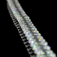 14K White Gold 56.56 Carat Tennis Necklace with North-South Oval Cut Lab Diamonds and Prong Setting - 78 Stones, E-F VS Clarity - Covaloro Fine Jewelry