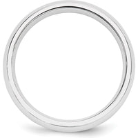 14K White Gold 5mm Comfort Fit Polished Wedding Band by 0