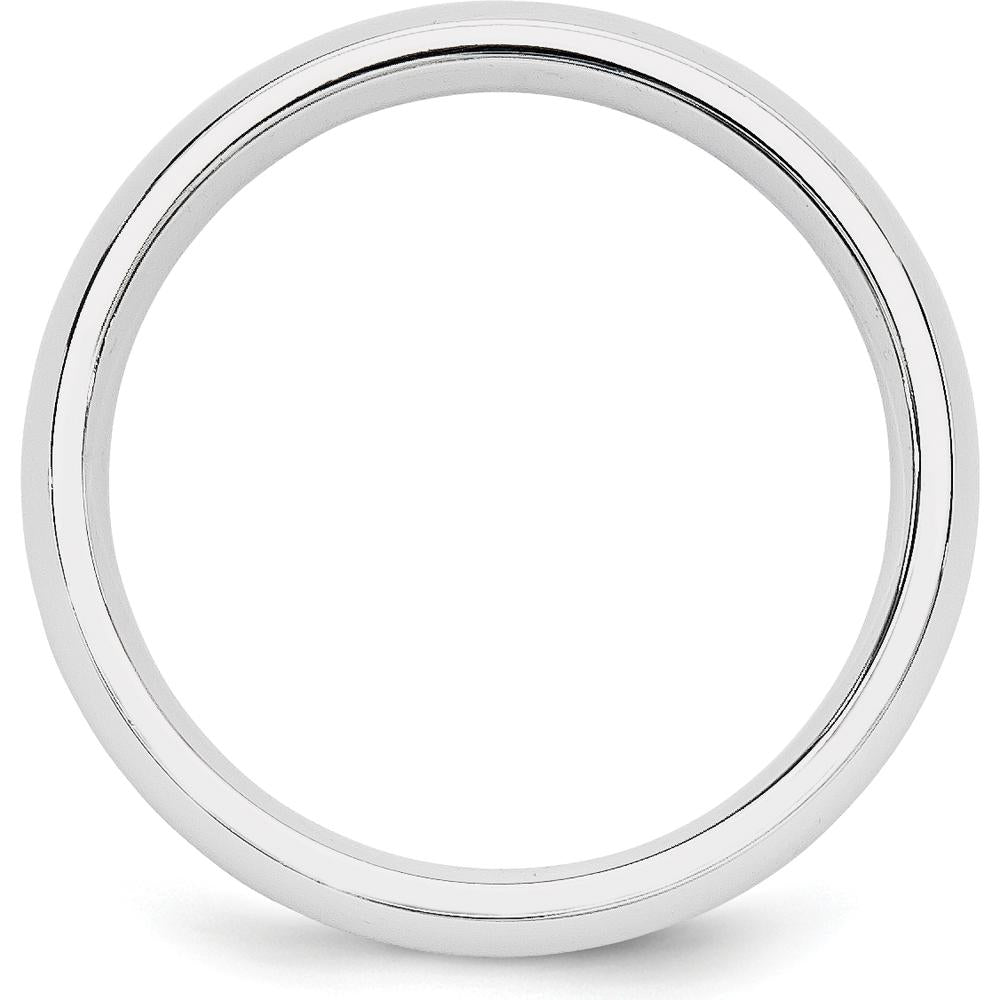 14K White Gold 5mm Comfort Fit Polished Wedding Band by 0