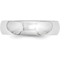 14K White Gold 5mm Comfort Fit Polished Wedding Band by 0