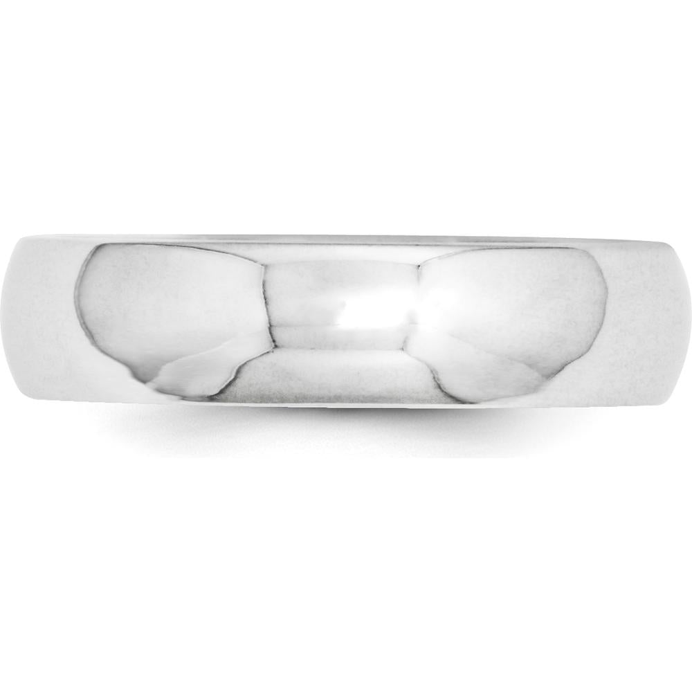 14K White Gold 5mm Comfort Fit Polished Wedding Band by 0