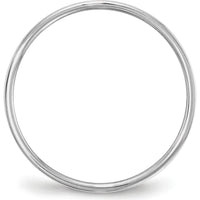 14K White Gold 5mm Flat Wedding Band with Polished Finish - Lightweight Design, Size 6 by Luciano & Cie