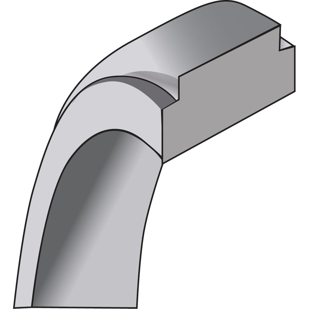 14K White Gold 5mm Flat Wedding Band with Step Edge - Size 10 by Luciano & Cie