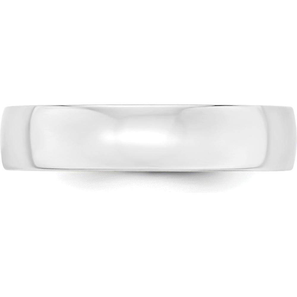 14K White Gold 5mm Lightweight Comfort Fit Wedding Band - Size 10.5 by 0