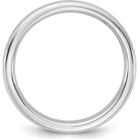 14K White Gold 5mm Polished Comfort Fit Band - Unisex, Engravable Wedding Ring by 0