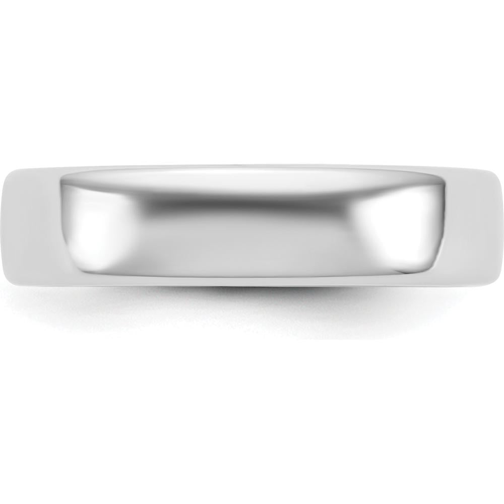 14K White Gold 5mm Polished Comfort Fit Band - Unisex, Engravable Wedding Ring by 0