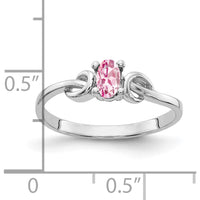 14K White Gold 5x3mm Oval Pink Tourmaline Ring - 0.22 Carat by Monteluci Fine Jewelry