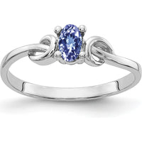 14K White Gold 5x3mm Oval Tanzanite Ring - 0.270 Carat Total Gemstone Weight by Monteluci Fine Jewelry