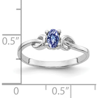 14K White Gold 5x3mm Oval Tanzanite Ring - 0.270 Carat Total Gemstone Weight by Monteluci Fine Jewelry