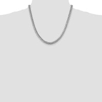 14K White Gold 6.25mm Solid Miami Cuban Chain - 20 Inch Length by Oro Pregiato