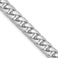 14K White Gold 6.25mm Solid Miami Cuban Chain - 26in Length by Oro Pregiato