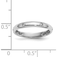 14K White Gold 6-Stone Diamond Band with Round Diamonds - 0.09 Carat Total Diamond Weight by 0
