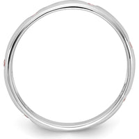 14K White Gold 6-Stone Pink Sapphire Band - 0.09 Carat Total Sapphire Weight by 0