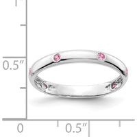 14K White Gold 6-Stone Pink Sapphire Band - 0.09 Carat Total Sapphire Weight by 0