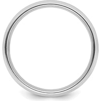 14K White Gold 6mm Comfort Fit Brushed Satin Wedding Band with Polished Beveled Edges by 0