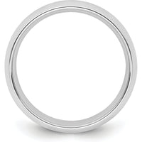 14K White Gold 6mm Comfort Fit Domed Wedding Band in Size 13 - Rhodium Plated, Sizable and Engravable by 0