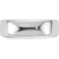 14K White Gold 6mm European Comfort Fit Domed Wedding Band - Polished Finish by 0