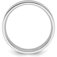 14K White Gold 6mm Flat Comfort Fit Wedding Band - Sizable and Engravable by Luciano & Cie