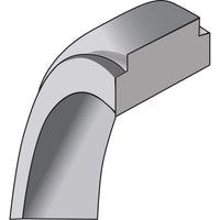 14K White Gold 6mm Flat Wedding Band with Step Down Edge - Size 8 by Luciano & Cie