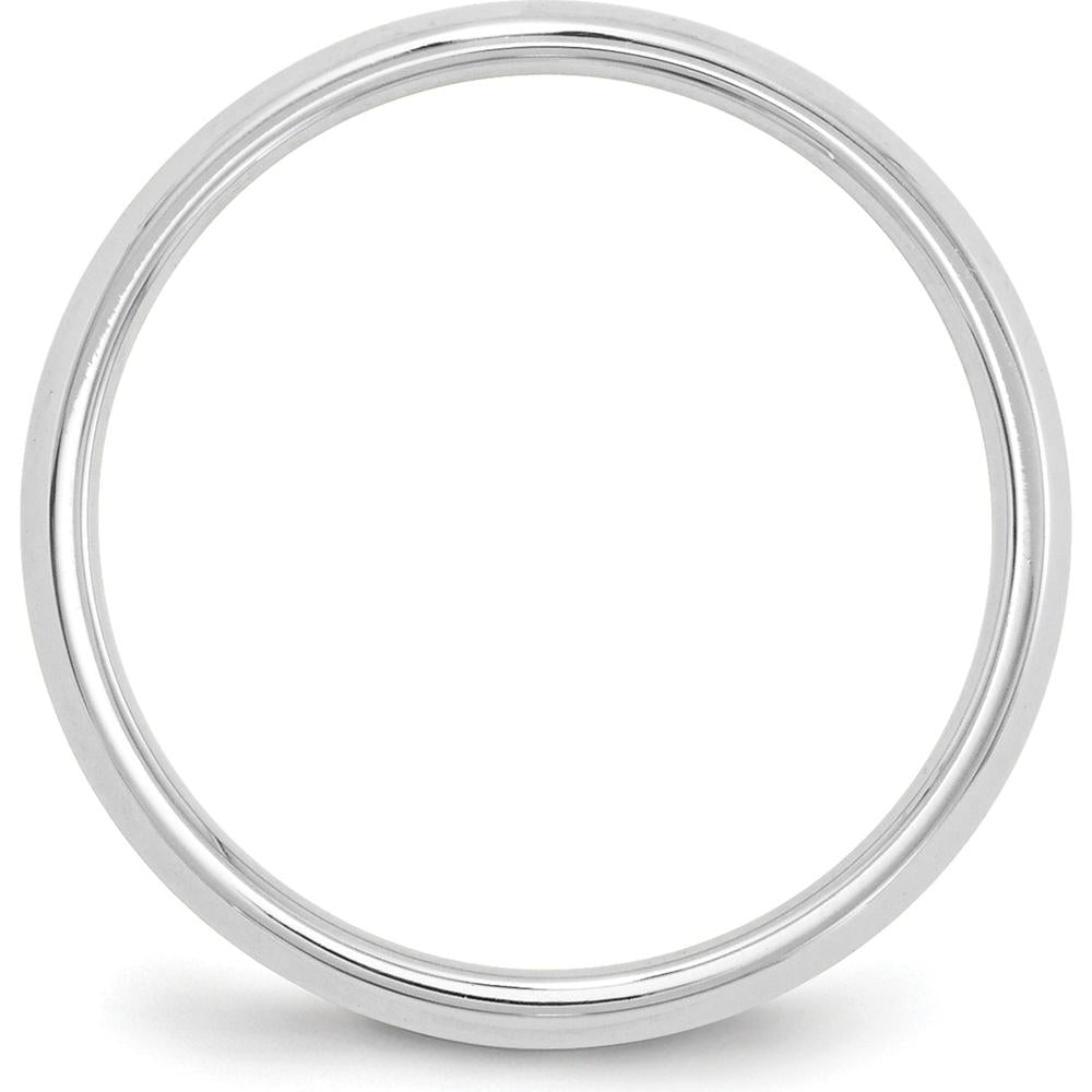 14K White Gold 6mm Knife Edge Comfort Fit Wedding Band - Size 6 by Luciano & Cie