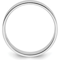 14K White Gold 6mm Lightweight Flat Wedding Band - Size 10.5 by Luciano & Cie