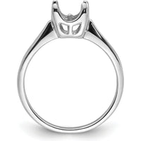 14K White Gold 6mm Pearl Ring Mounting with Polished Rhodium Finish by Monteluci Fine Jewelry