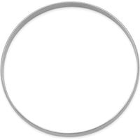 14K White Gold 6mm Polished Slip-On Half-Round Bangle Bracelet by Oro Pregiato