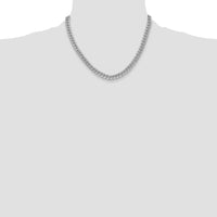 14K White Gold 6mm Semi-Solid Miami Cuban Chain Necklace - 18 inches by Oro Pregiato