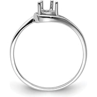 14K White Gold 6x4mm Pear Shape Ring Mounting by Monteluci Fine Jewelry