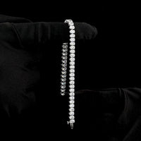 14K White Gold 7.0" Tennis Bracelet with 52 Oval Cut Lab Grown Diamonds - 9.55 Carat Total Weight, E-F Color VS Clarity, Prong Set - Covaloro Fine Jewelry