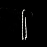 14K White Gold 7.21 Carat East-West Radiant Cut Lab Diamond Tennis Bracelet - 41 Stones with E-F Color VS Clarity - Covaloro Fine Jewelry
