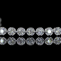 14K White Gold 7.25" Tennis Bracelet with 47 Bezel-Prong Set Round Natural Diamonds - 1.82 Carats Total Diamond Weight - Covaloro Fine Jewelry
