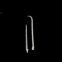 14K White Gold 7.25" Tennis Bracelet with North-South Prong Set Emerald Cut Natural Diamonds - 10.79 Carat Total Weight - Covaloro Fine Jewelry