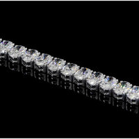 14K White Gold 7.25" Tennis Bracelet with Prong Set Oval Cut Lab Diamonds - 5.48 Carat Total Weight - Covaloro Fine Jewelry