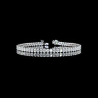14K White Gold 7.25" Tennis Bracelet with Prong Set Oval Lab Diamonds - 6.04 Carat Total Weight (E-F Color, VS Clarity) - Covaloro Fine Jewelry