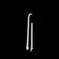 14K White Gold 7.25" Tennis Bracelet with Prong Set Oval Lab Diamonds - 6.04 Carat Total Weight (E-F Color, VS Clarity) - Covaloro Fine Jewelry