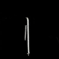 14K White Gold 7.28 Carat Tennis Bracelet with Bezel Set Emerald Cut Lab Diamonds - 47 Stones E-F VS - Covaloro Fine Jewelry