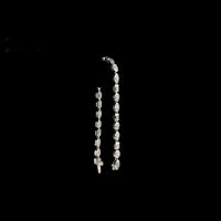 14K White Gold 7.37cttw Emerald Cut Lab Diamond Tennis Bracelet with East-West Bezel Settings - E-F VS1 Quality - Covaloro Fine Jewelry