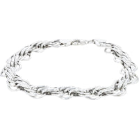 14K White Gold 7.5" Fancy Link Bracelet - 7.45 Gram Total Weight