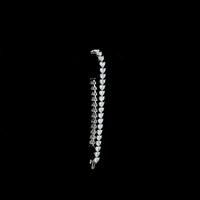 14K White Gold 7.5" Heart Shape Tennis Bracelet with East-West Prong Set Lab Diamonds (E-F Color, VS1 Clarity) - 10.44 Carat Total Diamond Weight - Covaloro Fine Jewelry