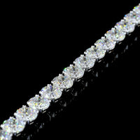 14K White Gold 7.5-Inch Tennis Bracelet with 36 Round Brilliant Cut Lab Diamonds - 13.61 Carat Total Weight, E-F Color VS Clarity - Covaloro Fine Jewelry