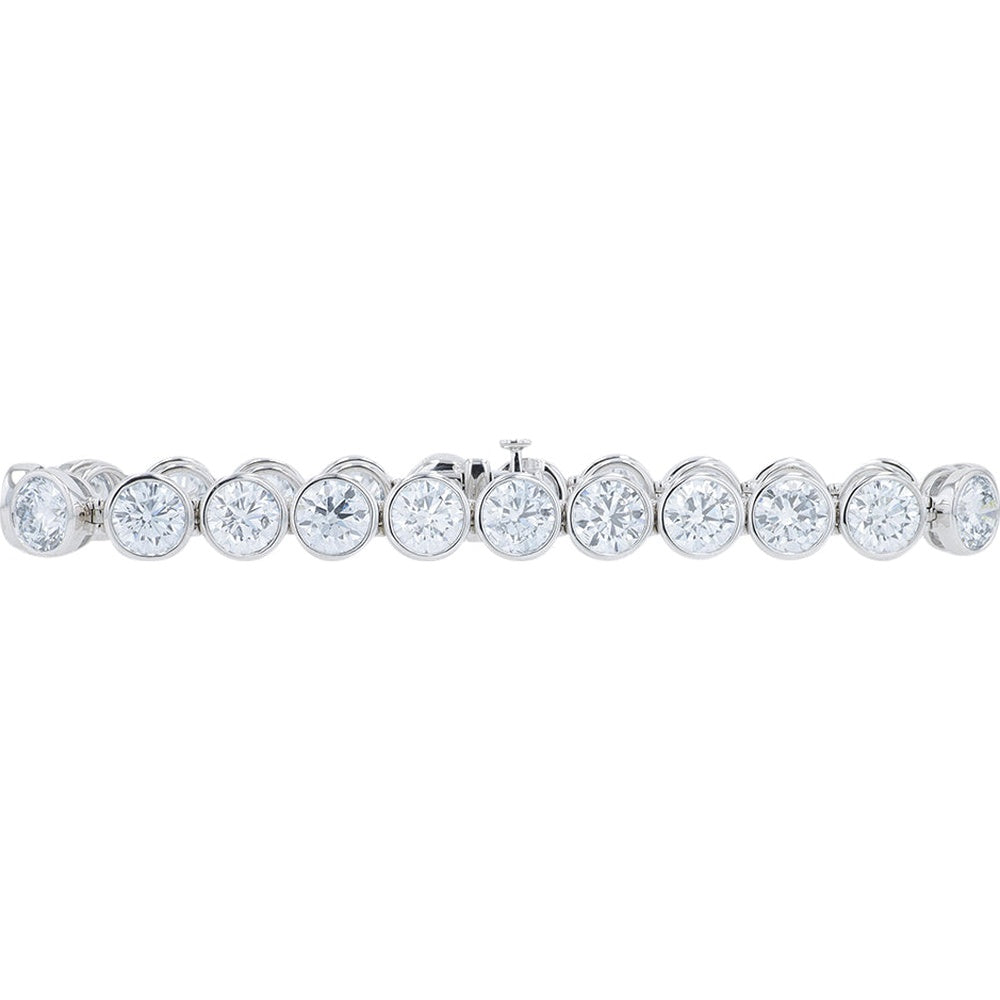 14K White Gold 7.5 Inch Tennis Bracelet with Round Brilliant Lab Grown Diamonds - 23.00 Carat Total Diamond Weight