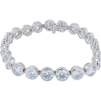14K White Gold 7.5 Inch Tennis Bracelet with Round Brilliant Lab Grown Diamonds - 23.00 Carat Total Diamond Weight