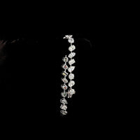 14K White Gold 7.5" Station Bracelet with Pear, Oval, Emerald, and Round Lab Diamonds - 20.38 Carats Total Diamond Weight - Covaloro Fine Jewelry
